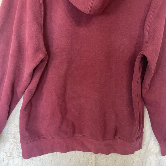 Stussy No. 4 Pullover Hoodie Y2K Burgundy Sz M Made In USA Please Read - Picture 8 of 14